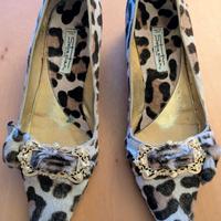 Décolleté leopardate in cavallino