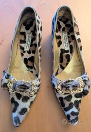 Décolleté leopardate in cavallino