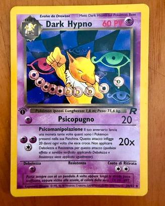 Dark Hypno 1 edizione carta pokemon NO HOLO 26/82