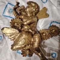 ANGELO D'EPOCA IN METALLO DORATO