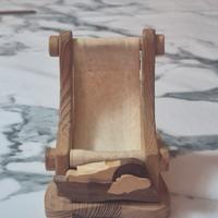 Sedia portacellulare o altro in legno fatta a mano