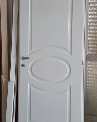 Porta interna pantografato laccato bianco 80x210