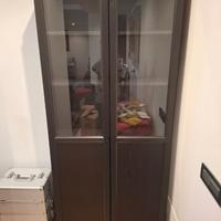 Libreria Ikea Billy, rovere moro + ante Oxberg