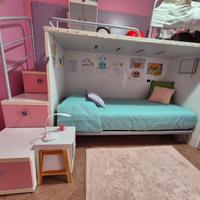 Cameretta bambina colorata rosa lilla bianca