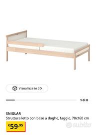 2 lettini sniglar Ikea con materasso
