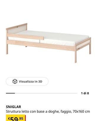 2 lettini sniglar Ikea con materasso