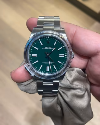 Rolex Oyster quadrante verde 41