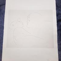 Emilio Greco Litografia Originale con Timbro di Ga