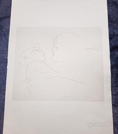 Emilio Greco Litografia Originale con Timbro di Ga