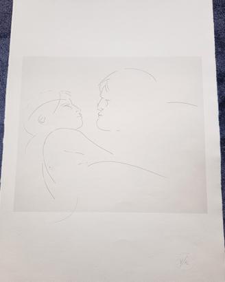 Emilio Greco Litografia Originale con Timbro di Ga