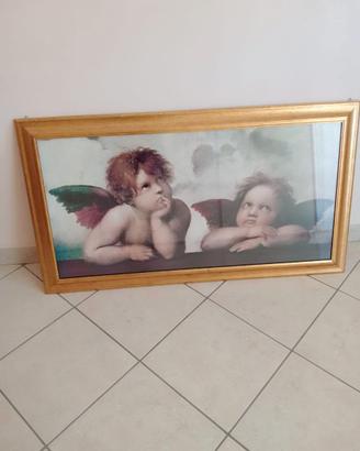 Quadro stampa c/cornice e vetro Tema Angeli