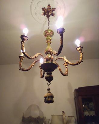 lampadario stile Barocco a 6 bracci