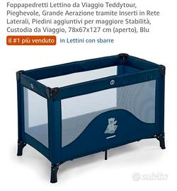 Lettino da campeggio Foppapedretti colore blu