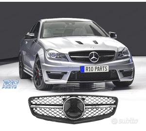 GRIGLIA MERCEDES W204 LOOK AMG C63 NERO LUCIDO CRO