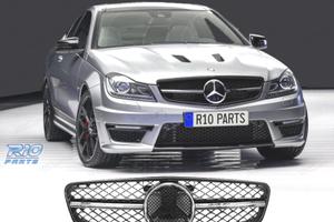 GRIGLIA MERCEDES W204 LOOK AMG C63 NERO LUCIDO CRO