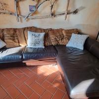 Divano in vera pelle stile Industrial 