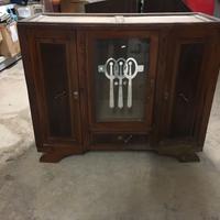 Mobile con vetrina in mogano 