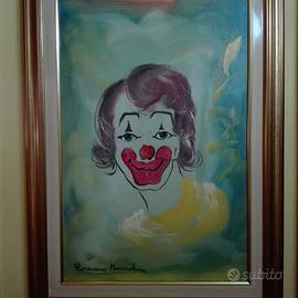 QUADRO "PAGLIACCIO" ROMANO MUSSOLINI