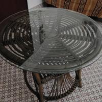 set da giardino in vimini