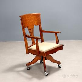 Poltrona Girevole in Rovere - Inizio XX Secolo