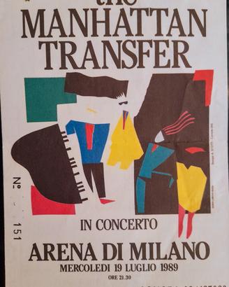 Biglietto usato concerto Manhattan Transfer - 1989