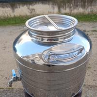 Bidone Fusto Olio acciaio 18/10 di Qualità 