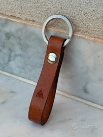 Portachiavi in cuoio artigianale design geometrico