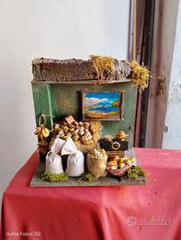 presepe lavorazione artigianale scena panettiere