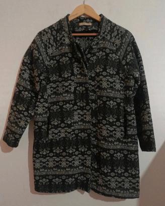 Giacca lunga con fantasia L XL Piazza Italia 