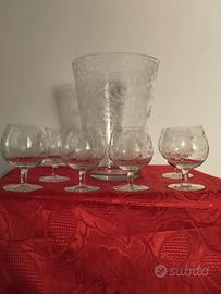 Set Boule +6 calici in vetro di Murano serigrafato