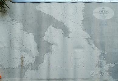 VECCHIA CARTA NAUTICA MARE IONIO