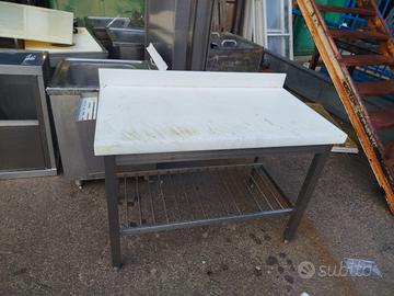 banco acciaio con ripiano osso