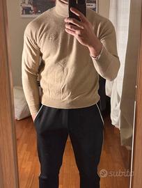 Dolcebita lacoste uomo 100%Lana beige tg XS/36
