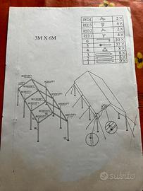 Gazebo, 2 strutture coperte.