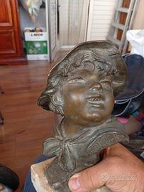 scultura in bronzo fp Michetti vintage 