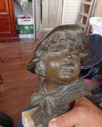 scultura in bronzo fp Michetti vintage 