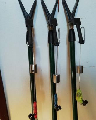 Picchetti telescopici porta canna più avvisatori v