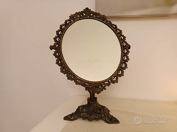 Specchio metallo vintage d’epoca