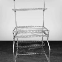 Carrello cromato scrivania portaPC Viceversa