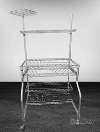 Carrello cromato scrivania portaPC Viceversa