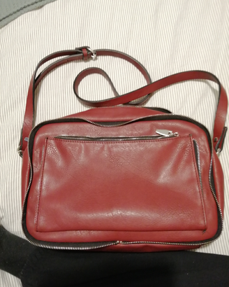 Borsa tracolla bordeaux Zara Trafaluc