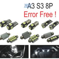 KIT 12 LAMPADE LED INTERNE PER AUDI A3 S3 8 P 06-1