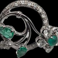 SPILLA ORO DIAMANTI SMERALDI