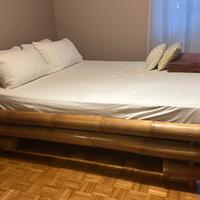 Struttura  letto matrimoniale Bambù Design