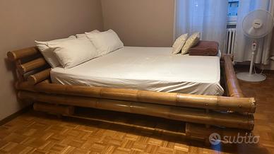 Struttura  letto matrimoniale Bambù Design