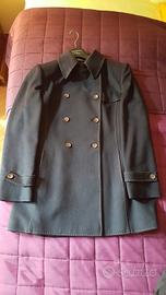 Trench Marly's 1981 panno blu da donna taglia L