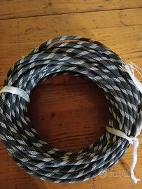 Cavo Elettrico Tessile Vintage Bipolare NUOVO 43MT