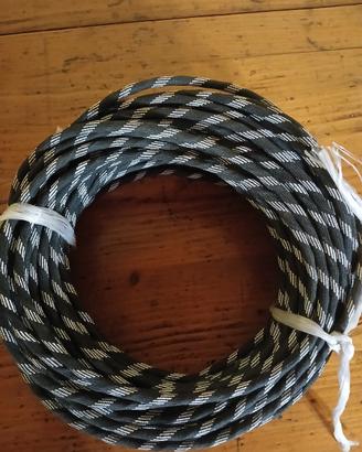Cavo Elettrico Tessile Vintage Bipolare NUOVO 43MT