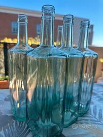 Set 6 bottiglie in vetro sedign moderno/vintage