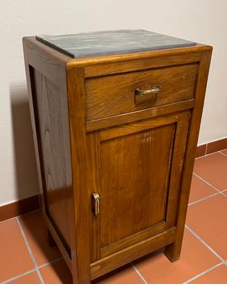 Comodino restaurato metà ‘900 con marmo